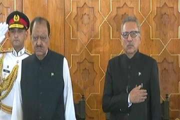 Dr Alvi was administered the oath of office by Chief Justice Saqib Nisar at a simple ceremony held at the Aiwan-e-Sadr (the President House) in Islamabad.