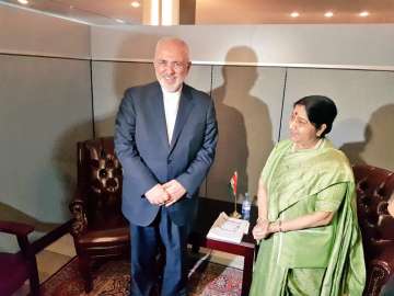 Sushma Swaraj,  Mohammad Javad Zarif , 