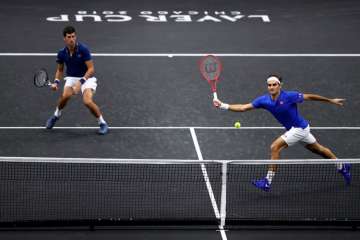 Roger Federer-Novak Djokovic lose doubles match at Laver Cup