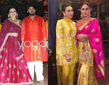 Kareena Kapoor Khan and Karisma Kapoor at Nita Ambani's Ganesh Chaturthi celebrations