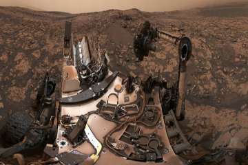 Picture of Martian landscape clicked by Curiosity Rover.