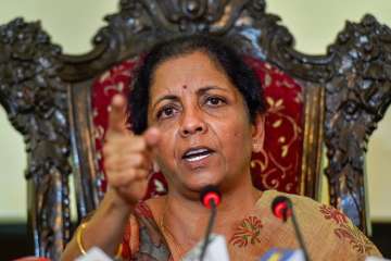Defence Minister Nirmala Sitharaman addresses a press conference at Officers Training Academy (OTA), in Chennai, Saturday.