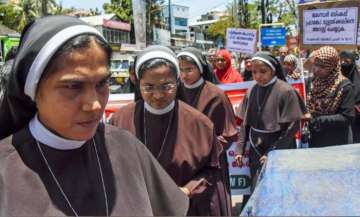 Nuns in Kerala protest the rape 