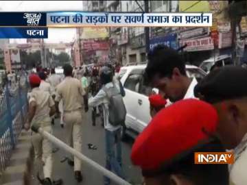 Upper caste people stage protest against SC/ST Act in Patna