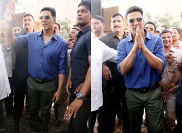 Akshay Kumar celebrates birthday with fans waiting outside his residence