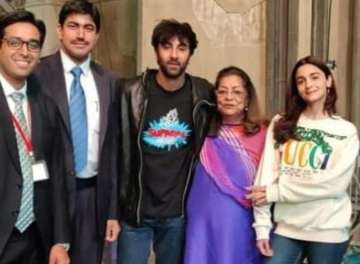 Karan Johar's mother Hiroo Johar joins Alia Bhatt, Ranbir Kapoor on Brahmastra sets