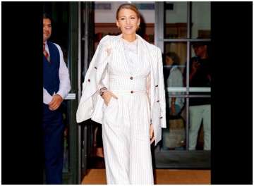 American actress Blake Lively aces the pantsuit style