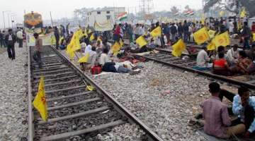 Rail blockade by adivasis in West Bengal