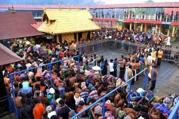A view of the Sabarimala temple