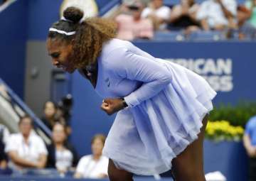 Serena Williams in action during US Open