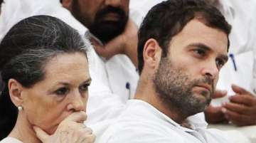 File: Sonia Gandhi and Rahul Gandhi