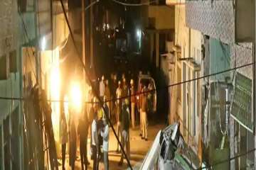 Seven people were injured after a fire broke out due to leakage of gas in a house in West Delhi's Raghubir Nagar area