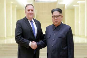 Mike Pompeo with North Korean supremo Kim Jong Un