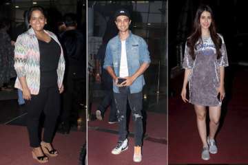 Arpita Khan Sharma, Aayush Sharma, Warina Hussain, Loveyatri screening