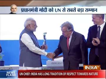 PM Modi recieves United Nations' Champions of the Earth Award