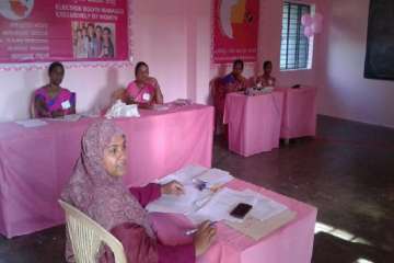 Pink polling booths in Telangana 