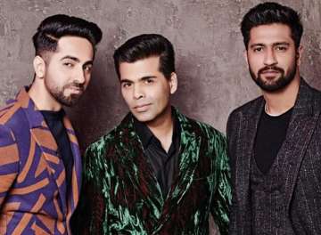 Ayushmann Khurrana, Vicky Kaushal bring the house down with host Karan Johar