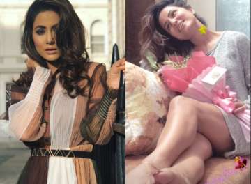 Hina Khan receives gifts from fans and can’t stop blushing