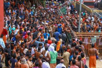 ?
Kerala has been witnessing protests against the entry of girls and women of menstrual age into Sabarimala temple since the government had said it would abide by the ruling of the apex court.