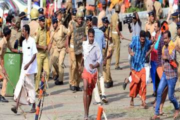 ?
A dawn-to-dusk shutdown backed by the Bharatiya Janata Party was called against Wednesday's police attack on protesters who were opposing the entry of women within the age group of 10-50 years to the Lord Ayyappa shrine.