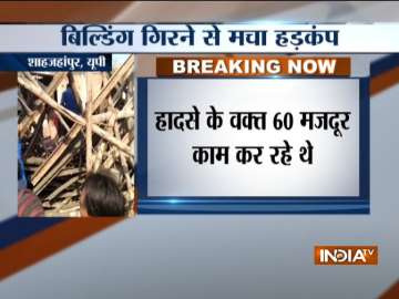 Building roof collapses in UP