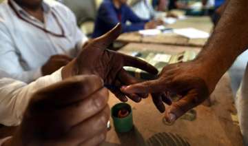 Indelible ink mark applied on voter’s finger