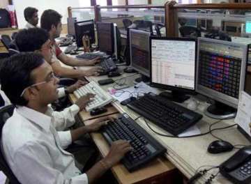 The 30-share Sensex gyrated over 500 points during the session, finally settling 373.06 points, or 1.07 per cent, higher at 35,354.08.