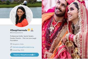 Deepika Padukone, Ranveer Singh and Anisha Padukone's Twitter bio 