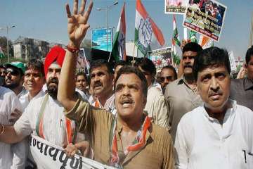 Congress holding protest against demonetisation in Punjab