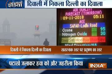 Delhi's air quality nosedives towards ‘very poor’ on Diwali