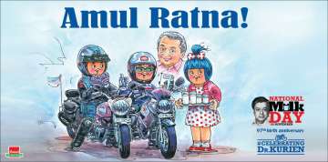 National Milk Day 2018: Amul Girl honors Dr Verghese Kurien with 'Amul Ratna' Doodle