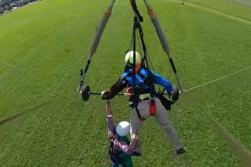 Swiss Mishap! Man hangs on to glider for life after realising harness not attached, watch shocking video
