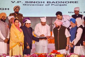 In a historic ceremony, Vice President M Venkaiah Naidu along with Punjab Chief Minister Captain Amarinder Singh laid the foundation stone of the Kartarpur Corridor.?