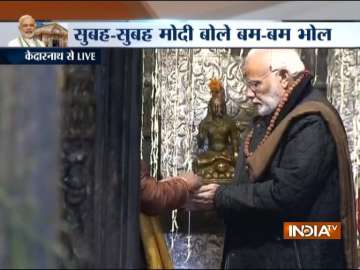 PM Modi performs puja at Kedarnath temple