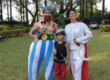 Aamir Khan and Kiran Rao turn Obelix and Getafix for son Azad's Asterix themed party