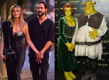 Heidi Klum and boyfriend Tom Kaulitz rules over Halloween 2018 bash dress as Princess Fiona and Shre