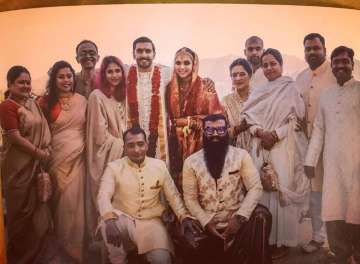 Deepika Padukone and Ranveer Singh's wedding picture with their team