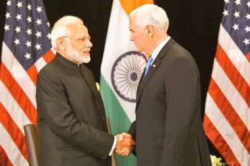 modi meeting mike pence singapore