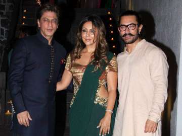 Aamir Khan, Shah Rukh Khan and Gauri Khan