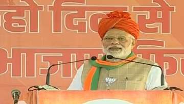 PM Modi addresses a rally in Kota, Rajasthan