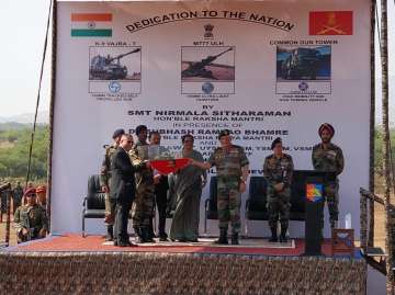 Defence Minister Nirmala Sitharaman dedicates K9, M777 howitzer guns to the nation