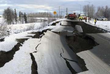 Back-to-back earthquakes shatter roads and windows in Alaska