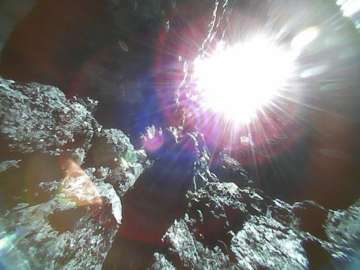 Photos from Japan space rovers show rocky asteroid surface