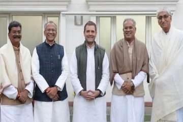 Earlier on Saturday, Rahul Gandhi held talks with four potential aspirants for the post- T S Singh Deo, Tamradhwaj Sahu, Bhupesh Baghel and Charan Das Mahant at his Tughlaq Lane residence in New Delhi.
