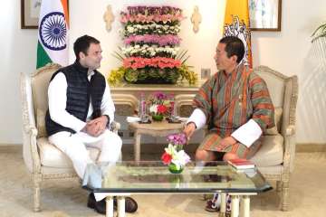 Rahul Gandhi meets Bhutan PM Lotay Tshering