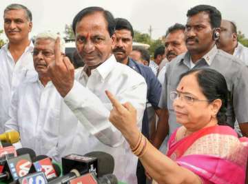 KCR with wife Shobha