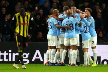 EPL: Manchester City beat Watford 2-1, move 5 points clear at points table