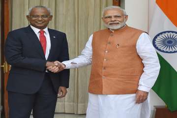  
"We held successful talks in a cordial atmosphere. We vowed to strengthen ties," Modi said in his press statement, with Solih by his side.