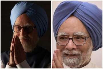 Anupam Kher as Manmohan Singh and Manmohan Singh