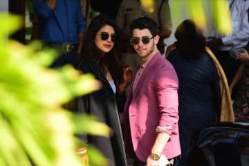 Priyanka Chopra and Nick Jonas at Mumbai airport